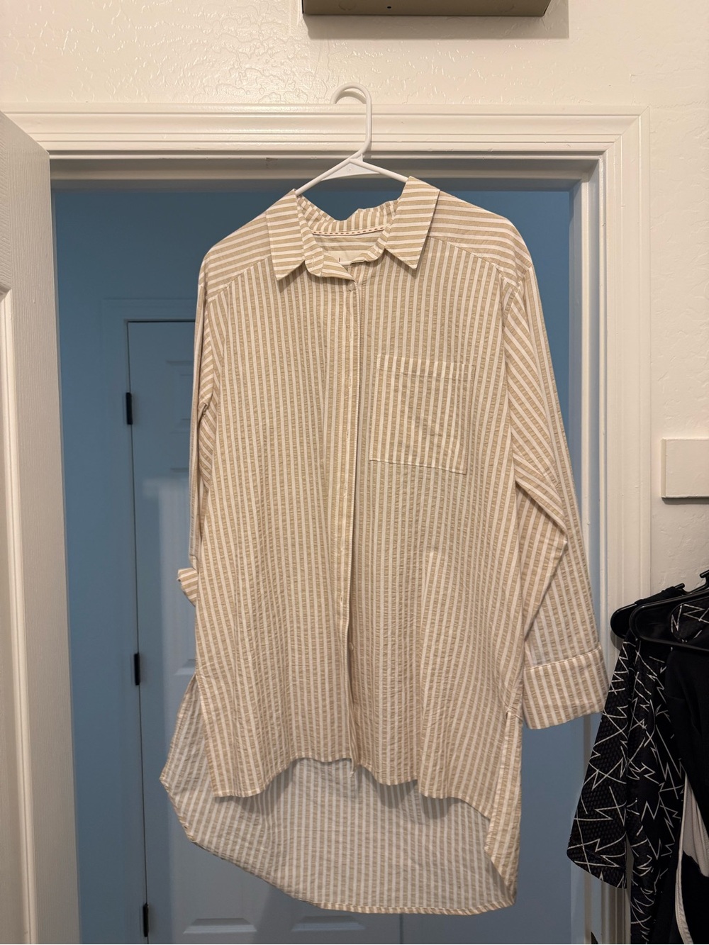 Anthropologie Long Sleeve Stripped Button Down